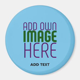 編集可能モダンスワッグスカイブルー画像文字テンプレート マグネット