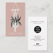 編集可能モダンダークハウス植物インテリアデコール 名刺 (正面/裏面)