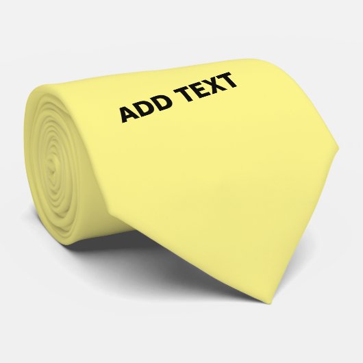 編集可能モダンパステルイエローイメージ文字テンプレート ネクタイ (ロール)