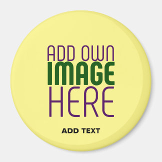 編集可能モダンパステルイエローイメージ文字テンプレート マグネット