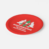 編集可能モダンビジネスクリスマスホリデーパーティー ペーパープレート (アングル)