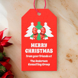 編集可能モダンビジネスクリスマスホリデー ギフトタグ