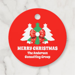 編集可能モダンビジネスロゴクリスマスホリデー フェイバータグ