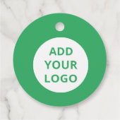 編集可能モダンビジネスロゴクリスマスホリデー フェイバータグ (裏面)