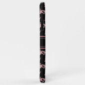 編集可能モダンピンクの喜び書道オン黒 Case-Mate iPhoneケース (裏面/右)