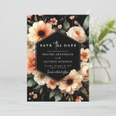 編集可能モダンピーチ結婚ズ セーブザデート (スタンド正面)