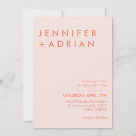 編集可能モダンミニマル招待状 招待状