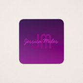 編集可能モダンモノグラムの文字と紫グラデーション (正面)