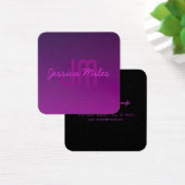 編集可能モダンモノグラムの文字と紫グラデーション (デスク)