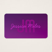 編集可能モダンモノグラムの文字と紫グラデーション (正面)