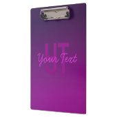 編集可能モダンモノグラムの文字と紫グラデーション クリップボード (左)