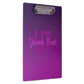 編集可能モダンモノグラムの文字と紫グラデーション クリップボード (右)