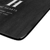 編集可能モダンモノグラム名とメッセージ |黒 カッティングボード (角)