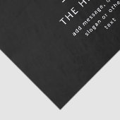 編集可能モダンモノグラム名とメッセージ |黒 薄葉紙 (詳細)