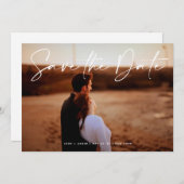 編集可能モダン写真QRコード – 日付カードの保存 招待状 (正面/裏面)