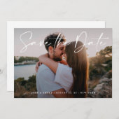 編集可能モダン写真QRコード |日付カードの保存 招待状 (正面/裏面)