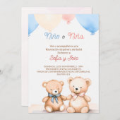 編集可能モダン性スペインのの表示招待状 招待状 (正面/裏面)