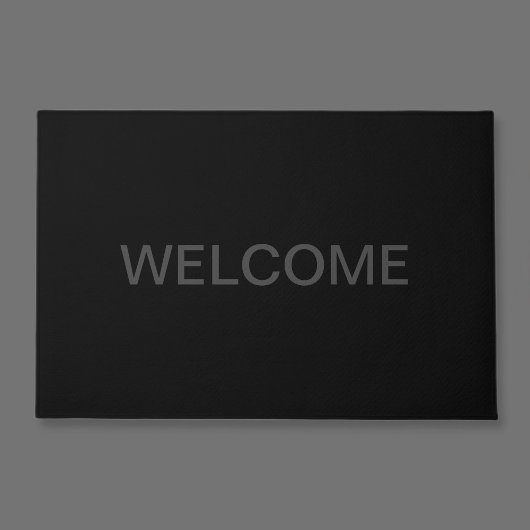 編集可能モダン文字 |濃いグレーと黒 ドアマット