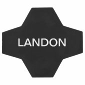 編集可能モダン文字 |黒と白 サッカーボール (フラット)