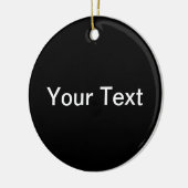 編集可能モダン文字 |黒と白 セラミックオーナメント (左)