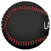 編集可能モダン文字 |黒と白 ソフトボール (正面左)