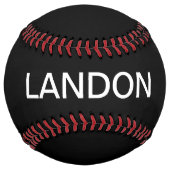 編集可能モダン文字 |黒と白 ソフトボール (裏面)