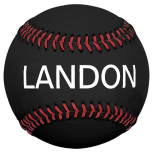 編集可能モダン文字  黒と白 ソフトボール