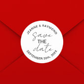 編集可能モダン日付の発結婚表を保存 ラウンドシール