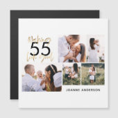 編集可能モダン生誕生日数々の写真の休日 (正面/裏面)