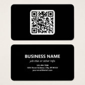 編集可能モダンQRコード | 白黒または任意の色 (正面&裏面)