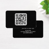 編集可能モダンQRコード | 白黒または任意の色 (デスク)