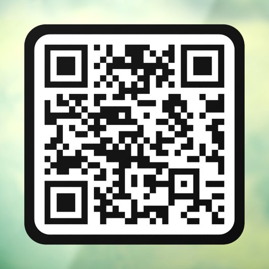 編集可能モダンQRコード | 白黒または任意の色 ウィンドウサイン (シート3)