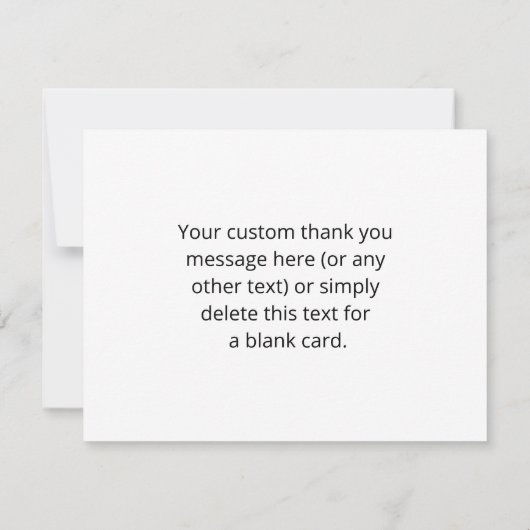 編集可能モダンQRコード | 白黒または任意の色 サンキューカード (裏面)