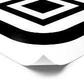 編集可能モダンQRコード | 白黒または任意の色 ポスター (コーナー)