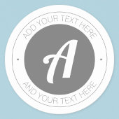 編集可能モノグラムまたは独自のロゴの追加 ラウンドシール