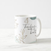 編集可能モノグラム先生引用文Mug コーヒーマグカップ (正面右)