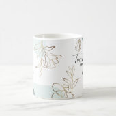 編集可能モノグラム先生引用文Mug コーヒーマグカップ (中央)