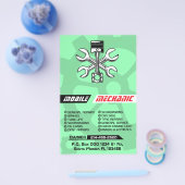 編集可能モバイル整備士自動修復カスタム チラシ (シングル)