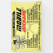 編集可能モバイル整備士自動修復カスタム 横断幕 (縦)