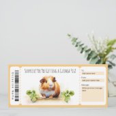 編集可能モルモット贈答証明書 招待状 (スタンド正面)