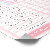 編集可能ユニコーン虹の報酬チョーチャート ポスター (角)