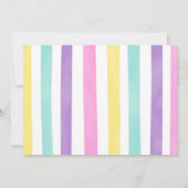 編集可能ユニコーン誕生日パーティフォト招待状 招待状 (裏面)