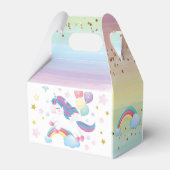 編集可能ユニコーン誕生日パーティーパーソナライズされた文字 フェイバーボックス (裏面サイド)