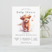 編集可能ユニークバームカウベイビーシャワー 招待状 (スタンド正面)