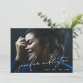 編集可能ユニーク写真テンプレート大学卒業 案内状 (スタンド正面)