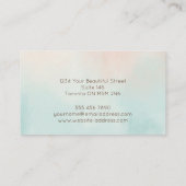 編集可能ヨガインストラクターカード 名刺 (裏面)