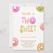 編集可能ライトパステル2nd誕生日招待状 招待状 (正面)