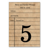 編集可能ライブラリカードテーブル番号 テーブルナンバー (裏面)