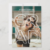 編集可能ライン中空グラーコンテンポラリード2023写真 案内状 (正面)