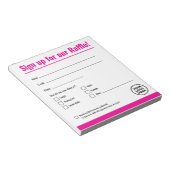 編集可能ラッフルサインアップメモ帳 ノートパッド (アングル)